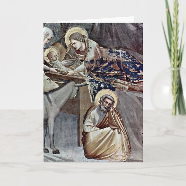 Cartes Pour Fêtes Annuelles Détail de nativité par Giotto Di Bondone (Devant)