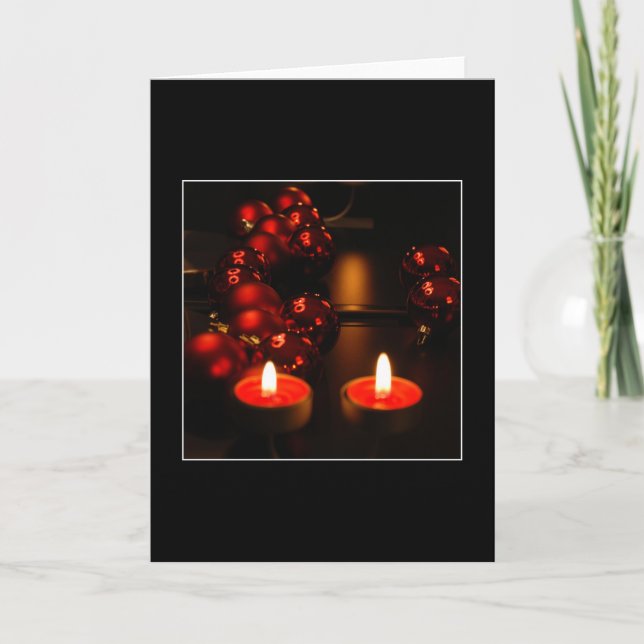 Cartes Pour Fêtes Annuelles DEUX Bonnes Fêtes CANDLES 2017 2018 (Devant)