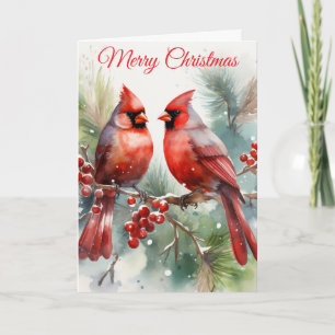 Cartes Pour Fêtes Annuelles Deux cardinaux