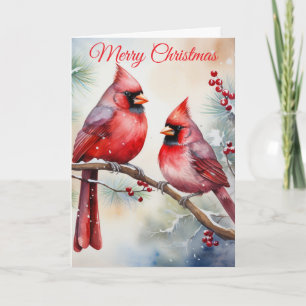 Cartes Pour Fêtes Annuelles Deux cardinaux