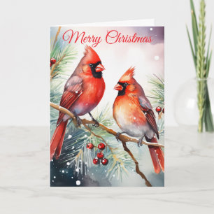 Cartes Pour Fêtes Annuelles Deux cardinaux
