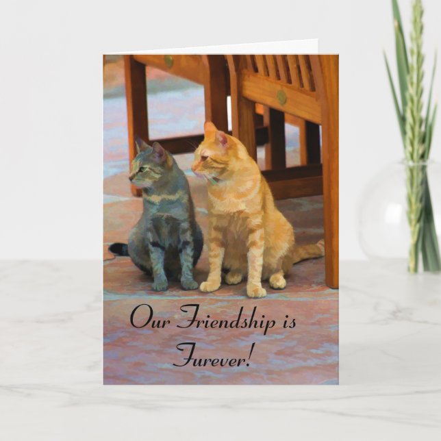 Cartes Pour Fêtes Annuelles Deux chats (Devant)