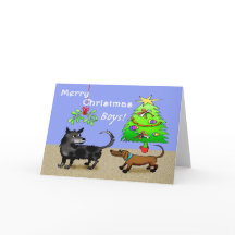 Deux chiens reniflant à l'arrière, avec l'arbre de