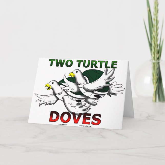 Cartes Pour Fêtes Annuelles Deux colombes de tortue (Devant)