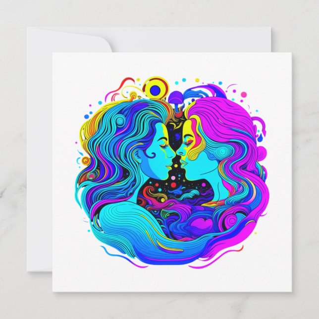 Cartes Pour Fêtes Annuelles Deux femmes (Devant)