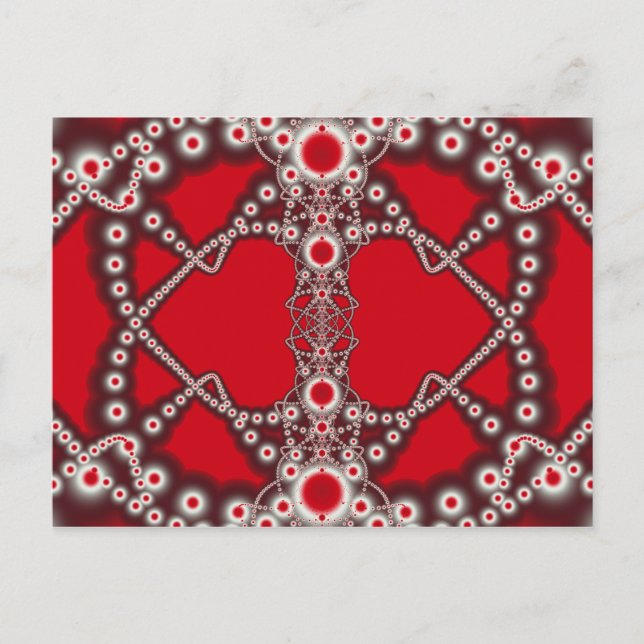 Cartes Pour Fêtes Annuelles Deux fractales de Valentine de coeurs (Devant)