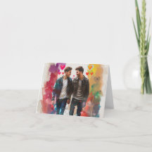 Deux garçons Valentine's Day Digital Print