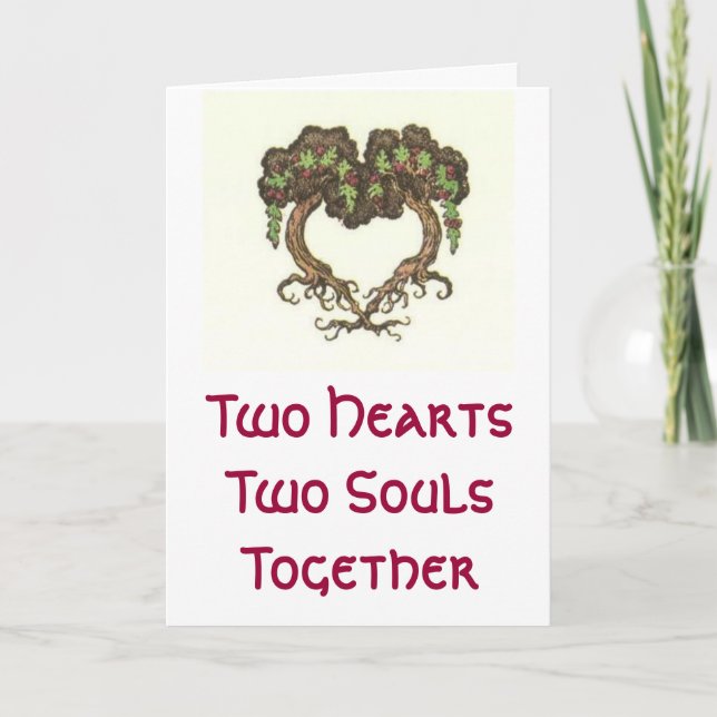 Cartes Pour Fêtes Annuelles Deux Hearts, deux Souls (Devant)