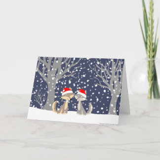 Cartes Pour Fêtes Annuelles Deux nuages en hiver