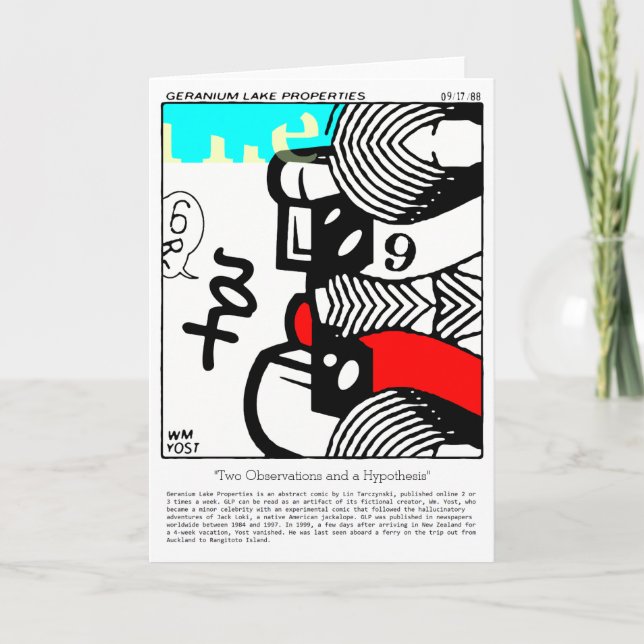 Cartes Pour Fêtes Annuelles Deux observations et une hypothèse (Devant)