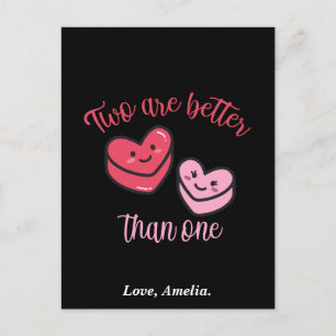 Cartes Pour Fêtes Annuelles Deux sont meilleurs qu'un Valentin