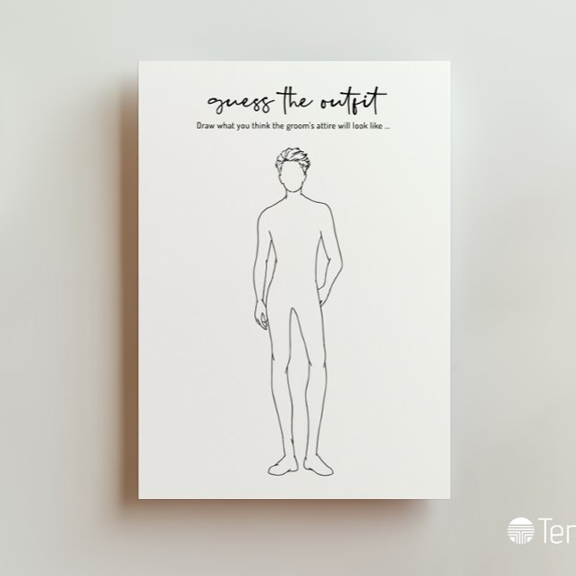 Cartes Pour Fêtes Annuelles Devinez La Tenue - Jeu Fête des mariées (Créateur téléchargé)