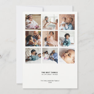 Cartes Pour Fêtes Annuelles Devis moderne minimal   9 Collage photo multiple