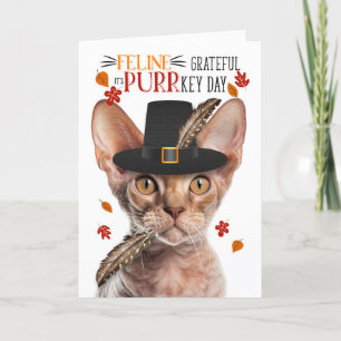 Cartes Pour Fêtes Annuelles Devon Rex Cat Feline Grateful pour PURR Day