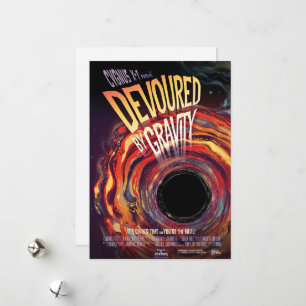 Cartes Pour Fêtes Annuelles Dévoré par la gravité Trou d'Halloween Noir Horreu