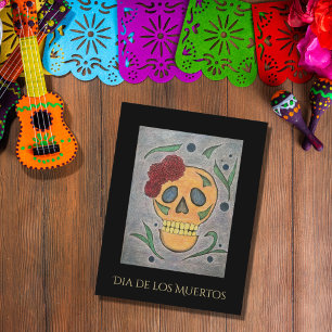 Cartes Pour Fêtes Annuelles Dia de los Muertos : Crâne mexicain de sucre