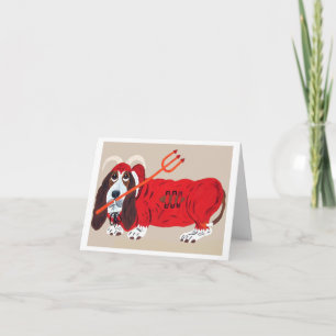 Cartes Pour Fêtes Annuelles Diable Basset Hound