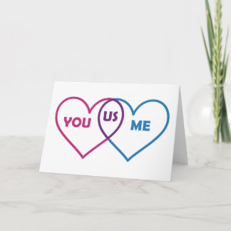 Cartes Pour Fêtes Annuelles Diagramme de Venn Valentine - You Me Us