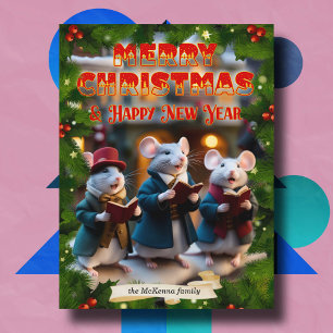 Cartes Pour Fêtes Annuelles Dickens Christmas Carol Cute Mice Christian