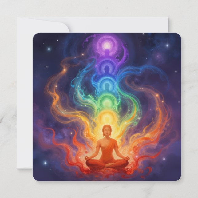 Cartes Pour Fêtes Annuelles Die 7 Chakren (Devant)