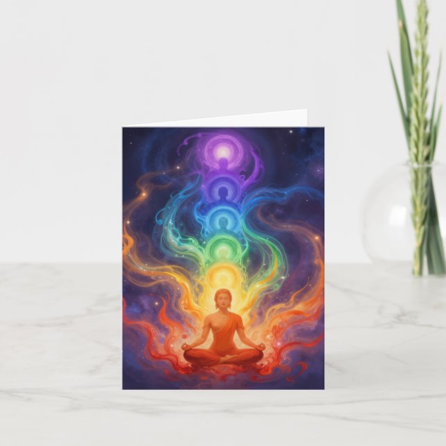 Cartes Pour Fêtes Annuelles Die 7 Chakren (Devant)