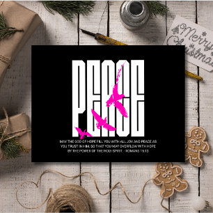 Cartes Pour Fêtes Annuelles Dieu d'espérance Joie & Paix Romains 15:13 Noël
