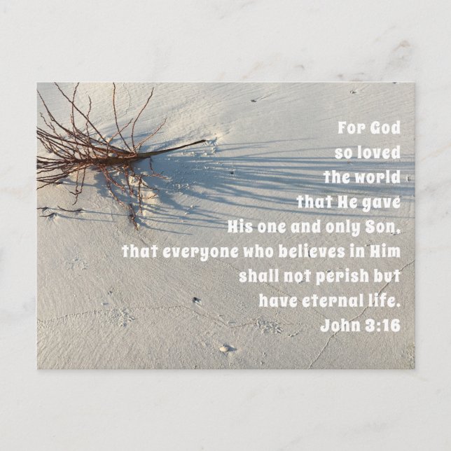 Cartes Pour Fêtes Annuelles Dieu si aimé le service de l'Église mondiale (Devant)