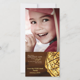 Cartes Pour Fêtes Annuelles Dieux Lumière Religieux Christian Photocard de Noë