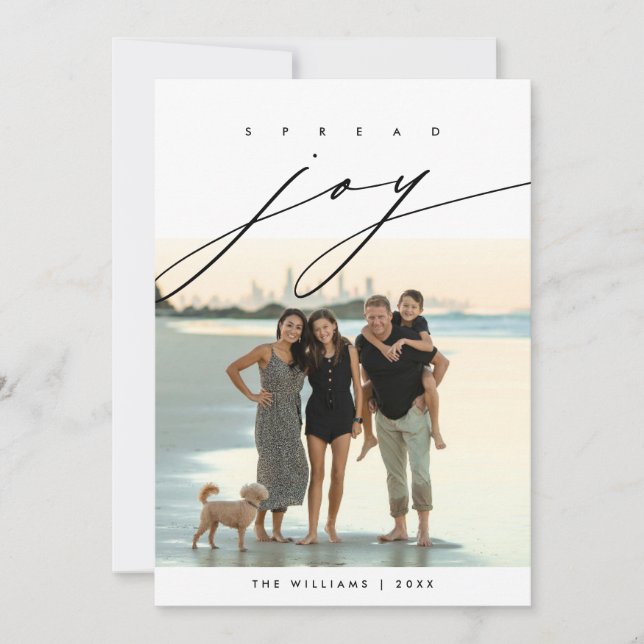 Cartes Pour Fêtes Annuelles Diffuser Joie, Famille de Noël (Devant)