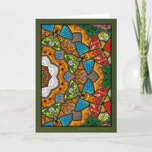 Cartes Pour Fêtes Annuelles Digital Bird Mandala