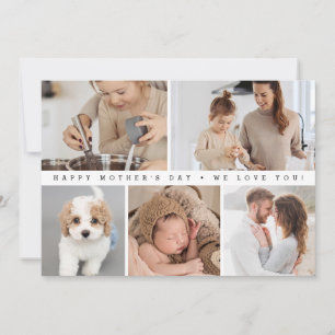 Cartes Pour Fêtes Annuelles Digital Custom Photo Collage Fête des mères