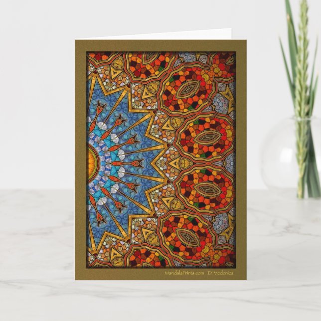 Cartes Pour Fêtes Annuelles Digital Pond Mandala (Devant)