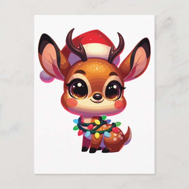 Cartes Pour Fêtes Annuelles Dik-Dik Joyeux Noël Animaux d'hiver mignons DikDik (Devant)