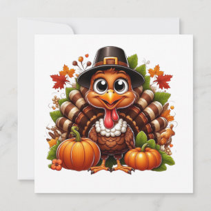 Cartes Pour Fêtes Annuelles dinde bon thanksgiving