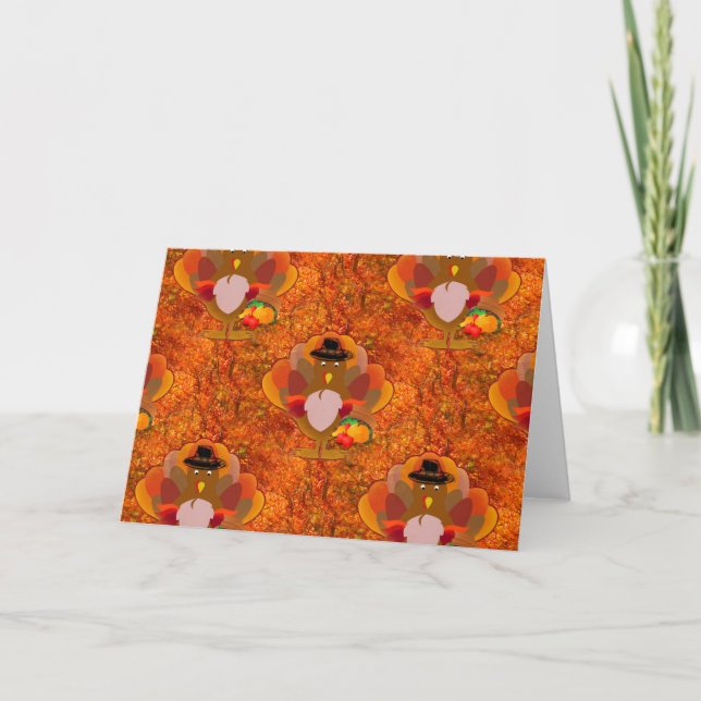 Cartes Pour Fêtes Annuelles dinde d'action de grâces (Devant)
