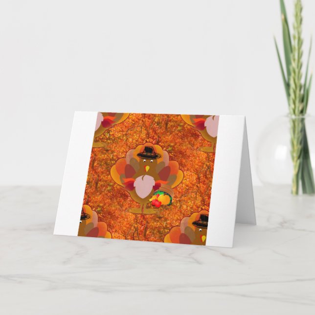 Cartes Pour Fêtes Annuelles dinde d'action de grâces (Devant)