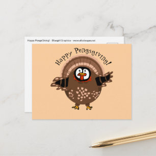 Cartes Pour Fêtes Annuelles Dinde de PengsGiving joyeux