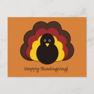 Cartes Pour Fêtes Annuelles Dinde de Thanksgiving