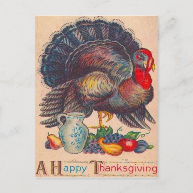 Cartes Pour Fêtes Annuelles Dinde de Thanksgiving (Devant)