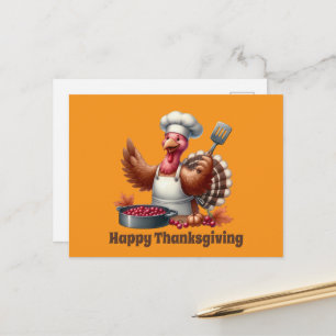 Cartes Pour Fêtes Annuelles Dinde de Thanksgiving mignonne personnalisable