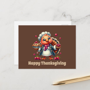 Cartes Pour Fêtes Annuelles Dinde de Thanksgiving mignonne personnalisable