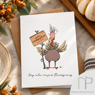 Cartes Pour Fêtes Annuelles Dinde drôle de Thanksgiving