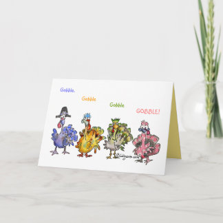 Cartes Pour Fêtes Annuelles Dindes de bon thanksgiving de langue de volaille