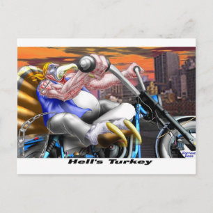 Cartes Pour Fêtes Annuelles Dindon de l'enfer drôle de Thanksgiving Harley T-s