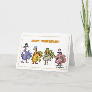 Cartes Pour Fêtes Annuelles Dindons bon thanksgiving