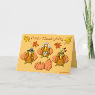 Cartes Pour Fêtes Annuelles Dindons bon thanksgiving