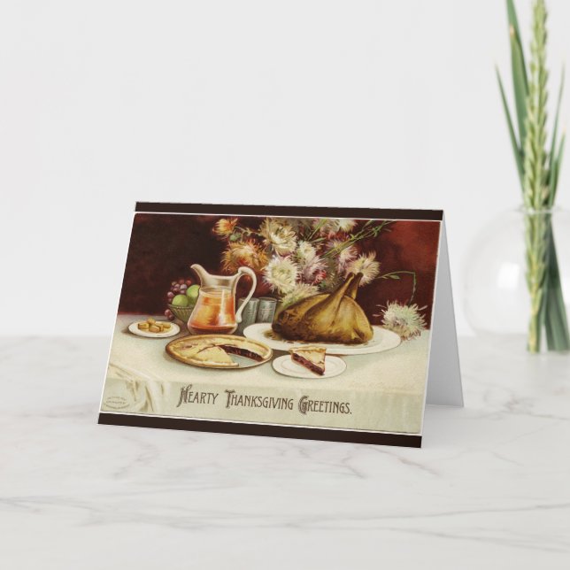 Cartes Pour Fêtes Annuelles Dîner d'action de grâces (Devant)