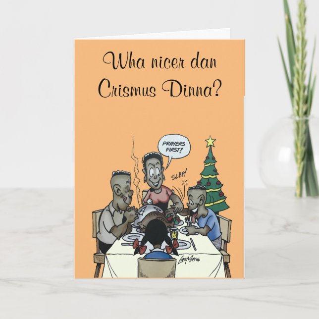 Cartes Pour Fêtes Annuelles Dîner de Noël (Devant)