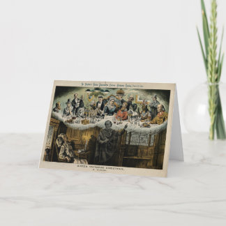 Cartes Pour Fêtes Annuelles Dîner de Noël britannique de la Reine Victoria de