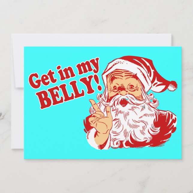 Cartes Pour Fêtes Annuelles Dîner de Noël dans mon ventre (Devant)